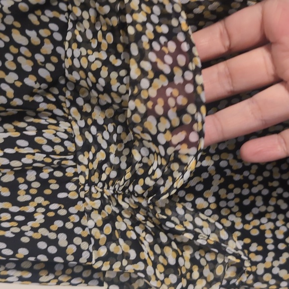 Jonathan Martin Black and Yellow Floral  Asymmetrical Dress Size 16 - Picture 4 of 10